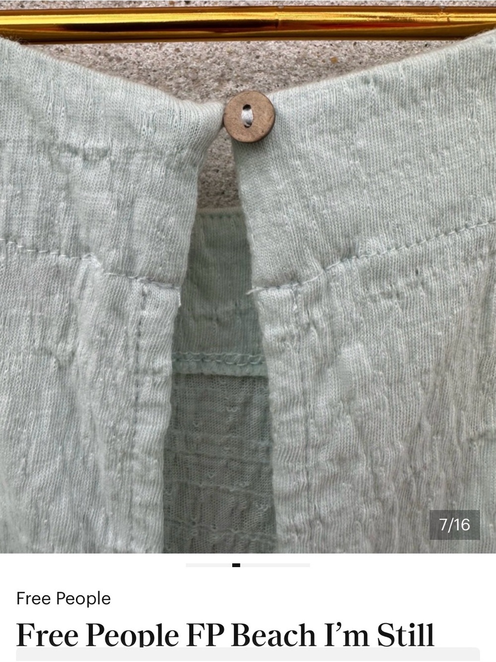 Free People FP Beach I’m Still Obsessed Mini Dress Palm Babydoll Keyhole M - Picture 5 of 10